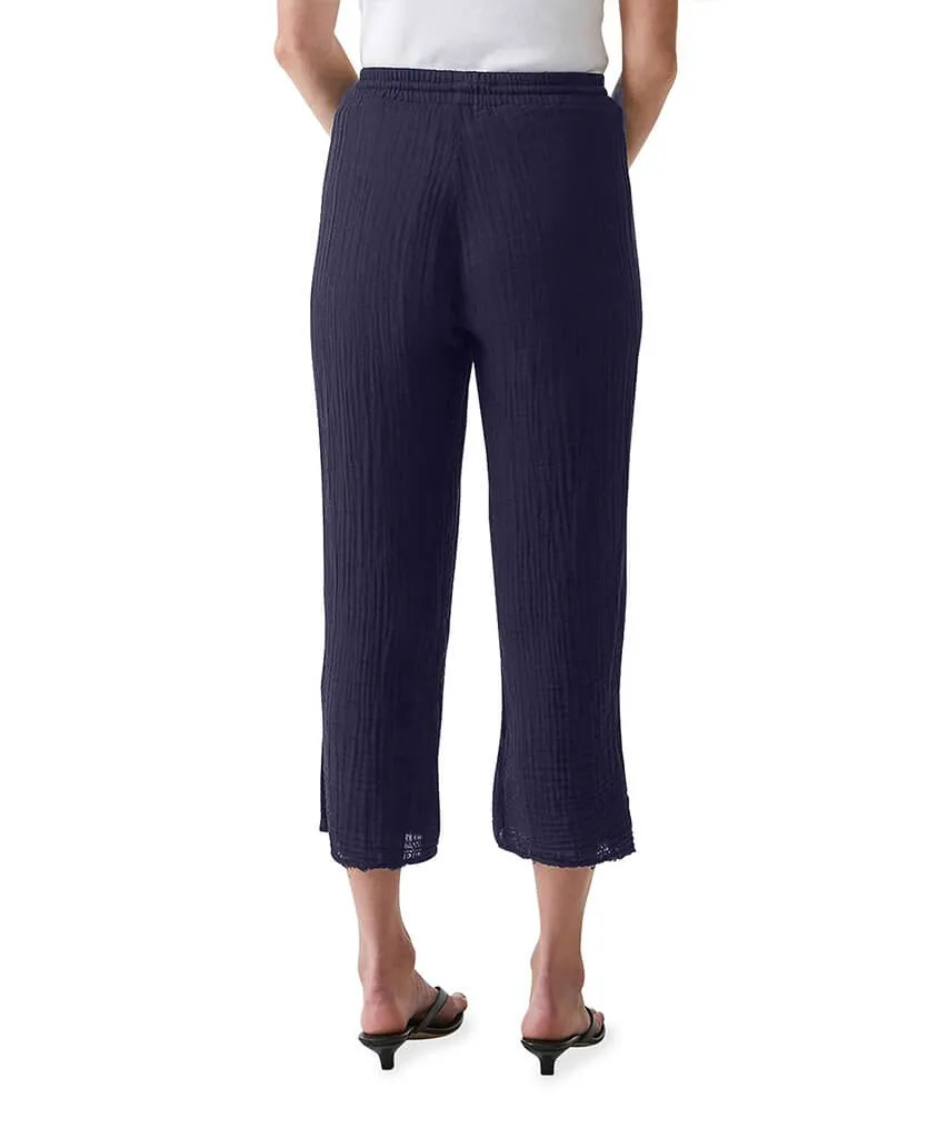 Ashton Pull On Pant Double Gauze Admiral
