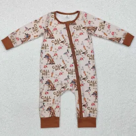 Baby Infant Boys Rompers Duck Call Me Hunting Bamboo Zip Rompers LR1991