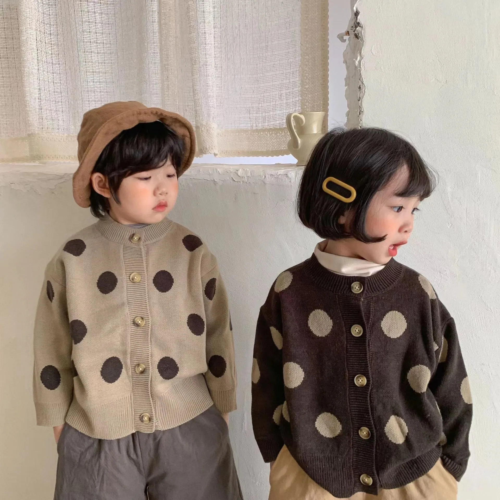 Big Dots Knitted Cardigan