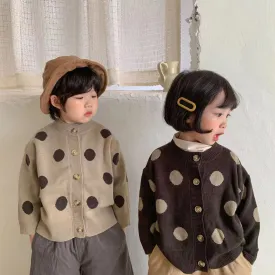 Big Dots Knitted Cardigan