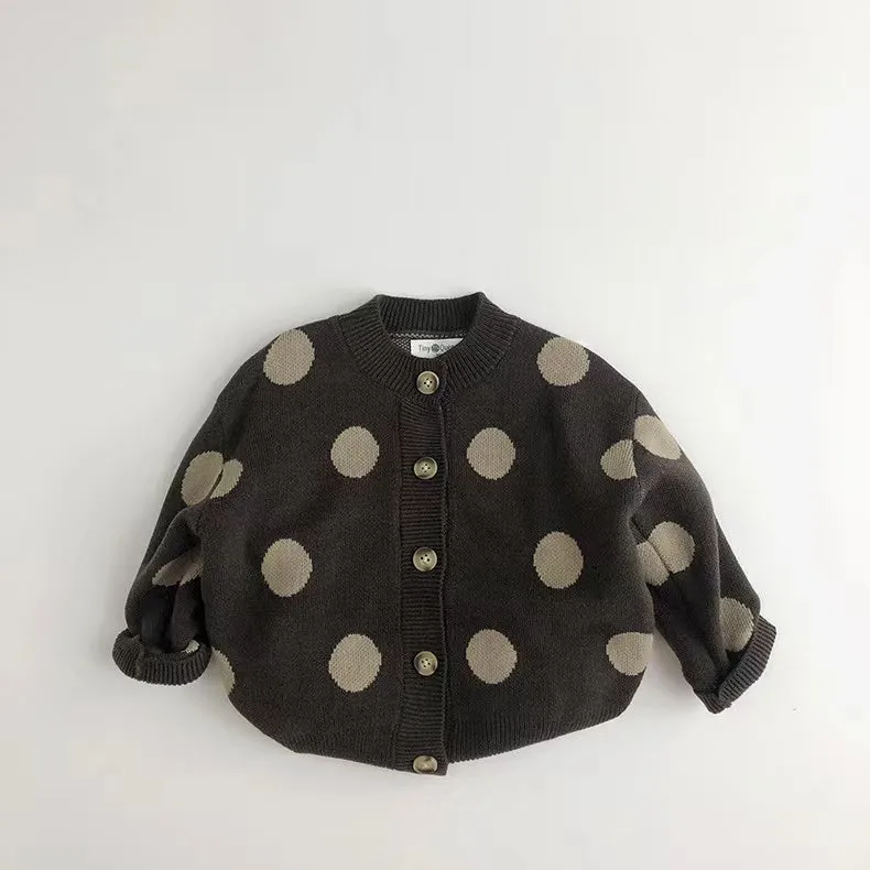 Big Dots Knitted Cardigan