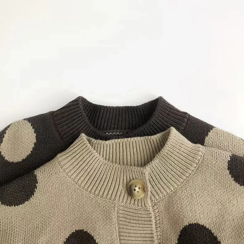 Big Dots Knitted Cardigan