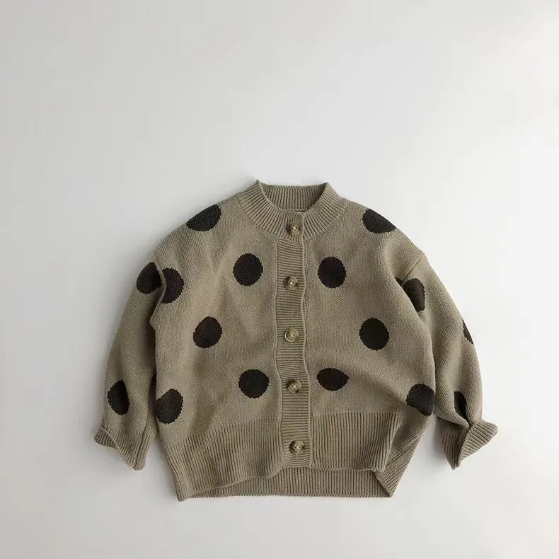Big Dots Knitted Cardigan