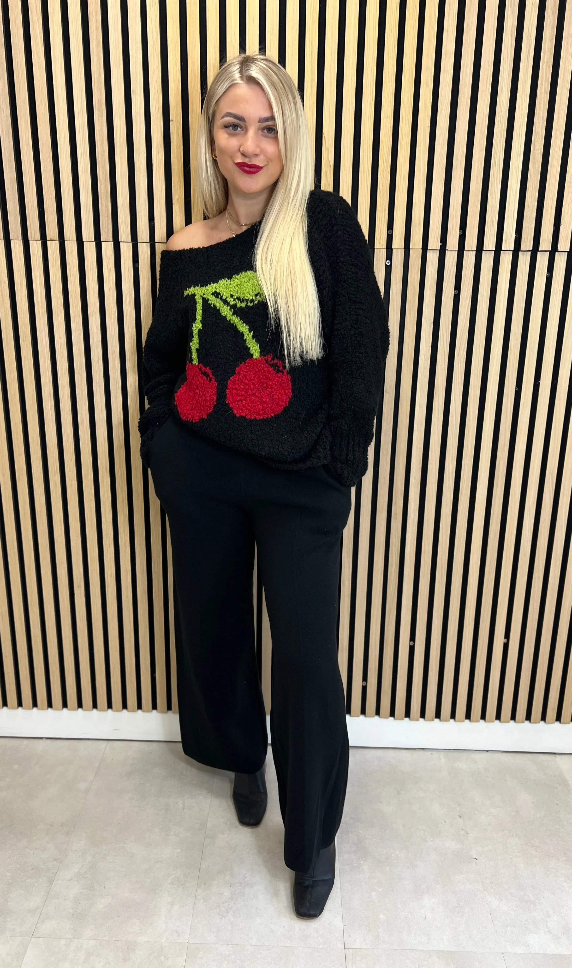 Black Knitted Culottes