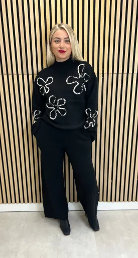 Black Knitted Culottes