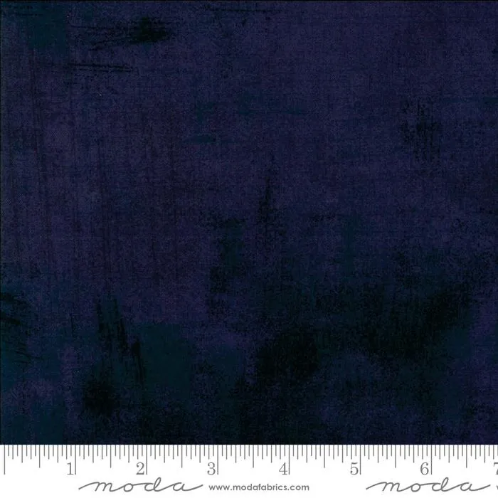 Blue Grunge Basics Graphite 44"/45" Per Yard