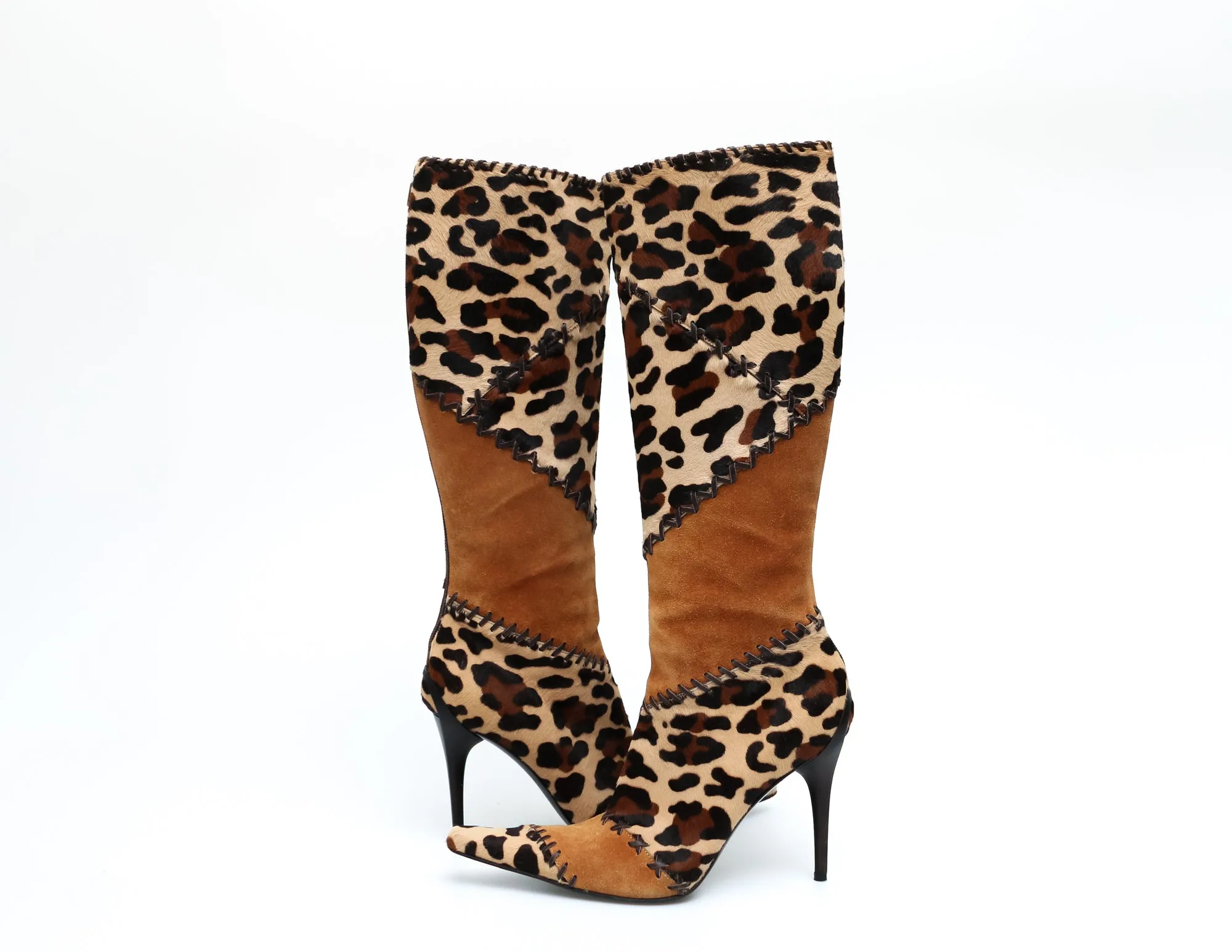 Casadei Pony Leopard Boots