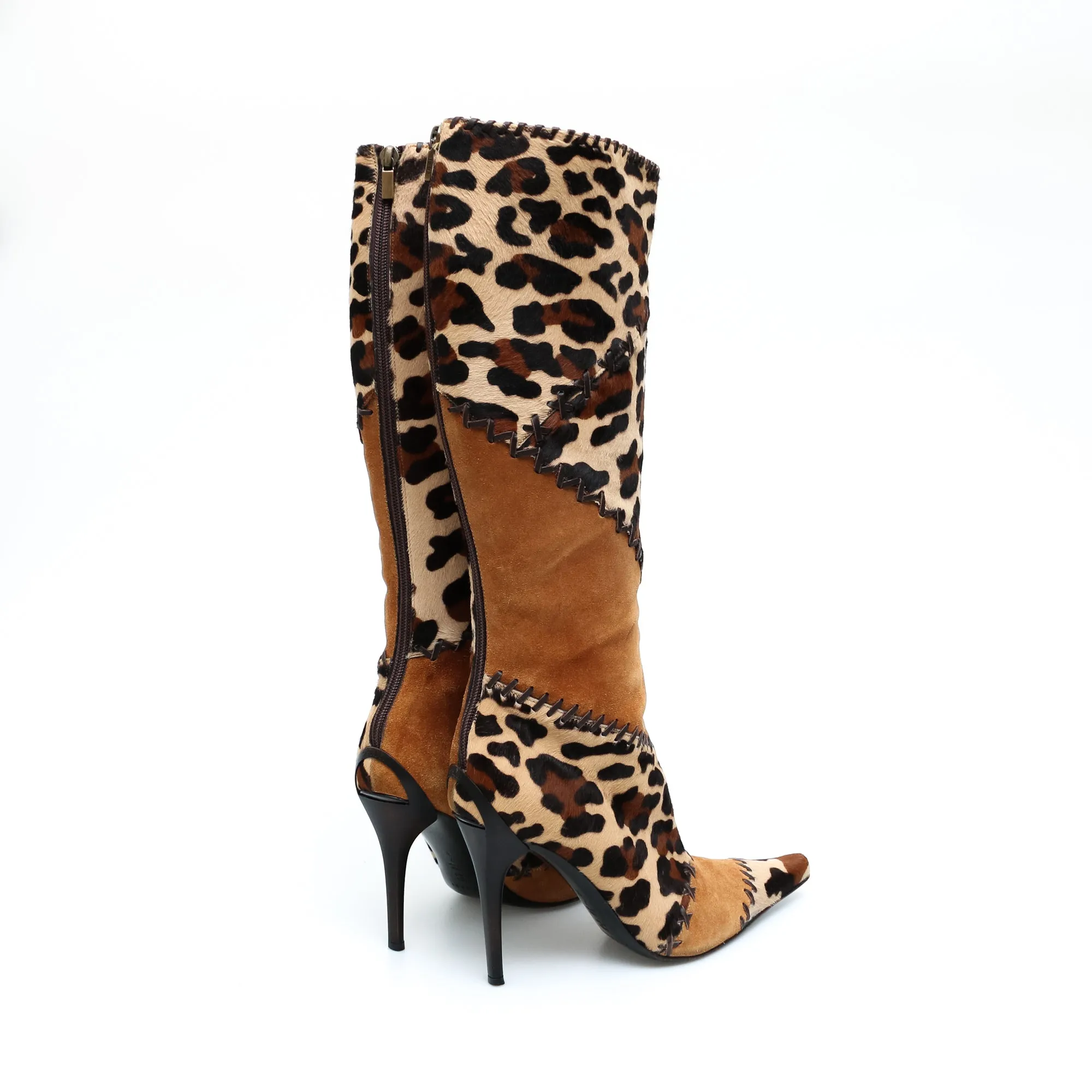 Casadei Pony Leopard Boots