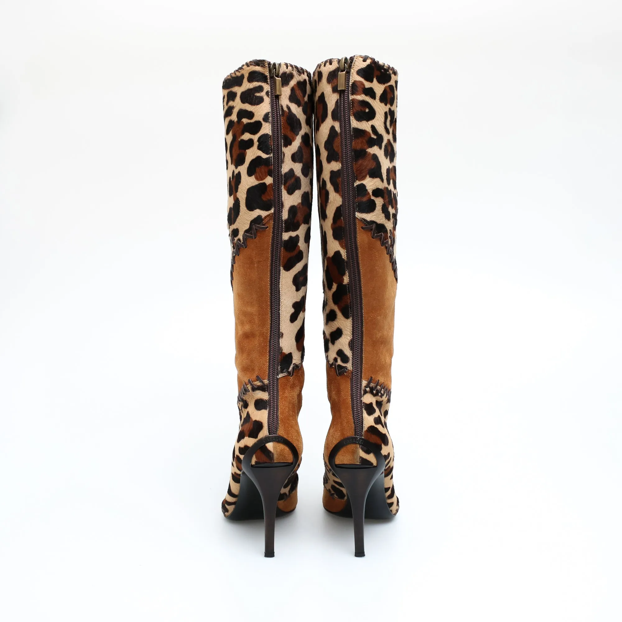 Casadei Pony Leopard Boots