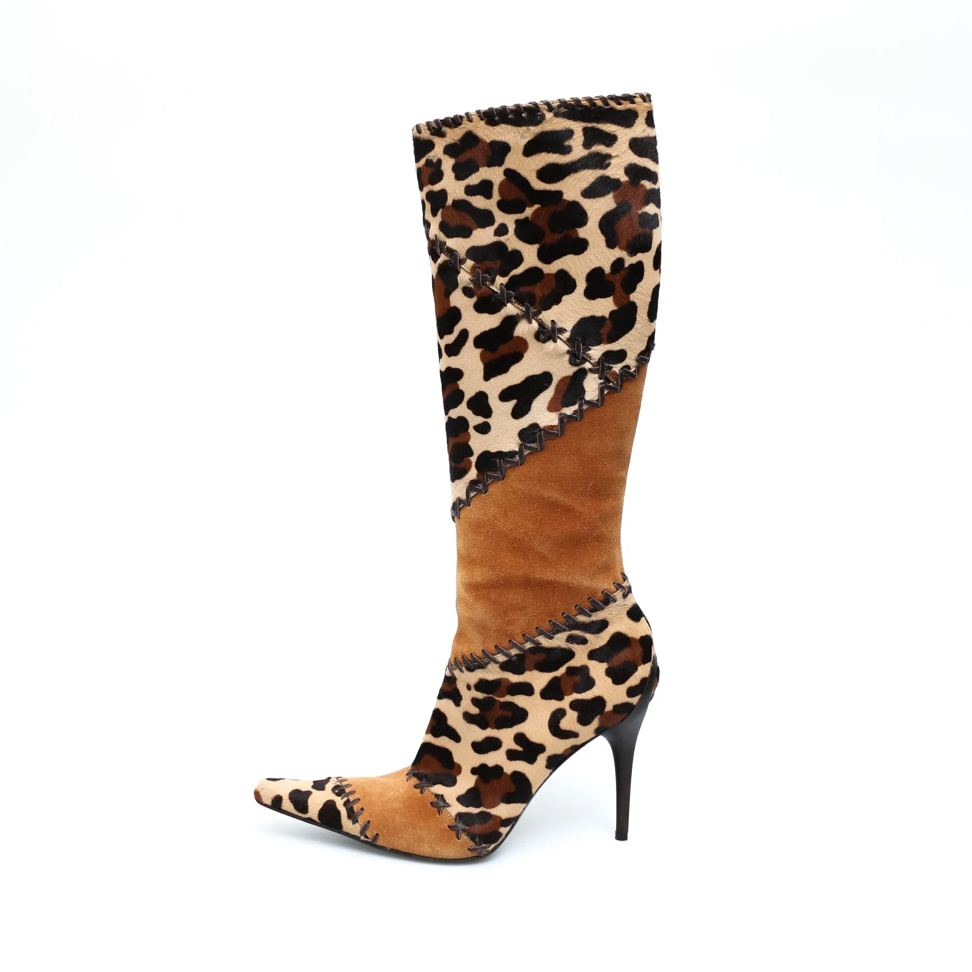 Casadei Pony Leopard Boots