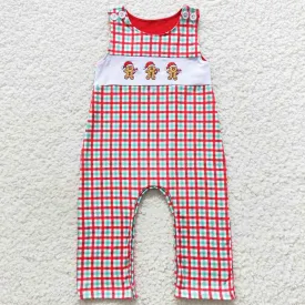 Christmas Boys Romper Gingerbread Embroidery Jumpsuit SR0406