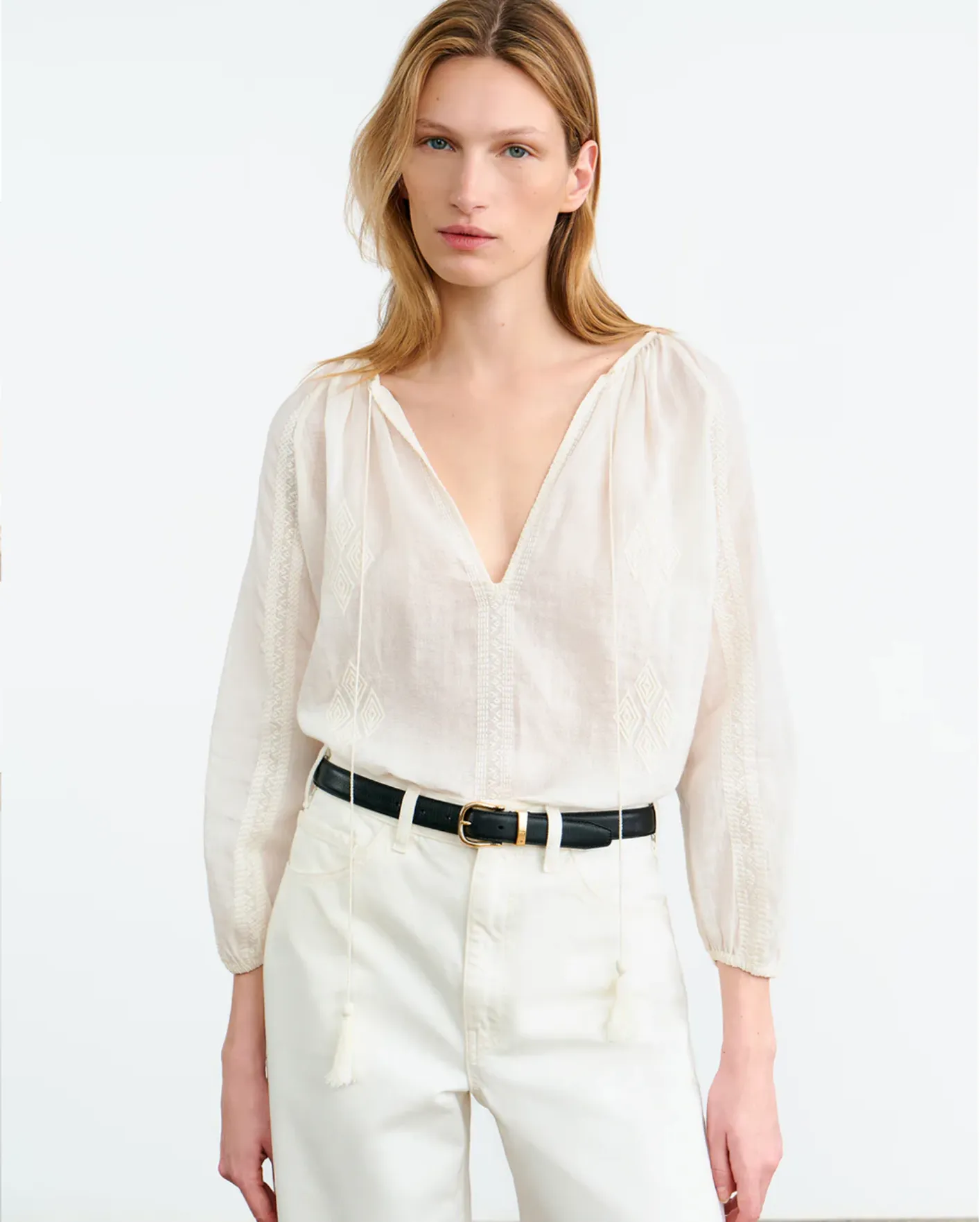 CRISTO BLOUSE IN IVORY