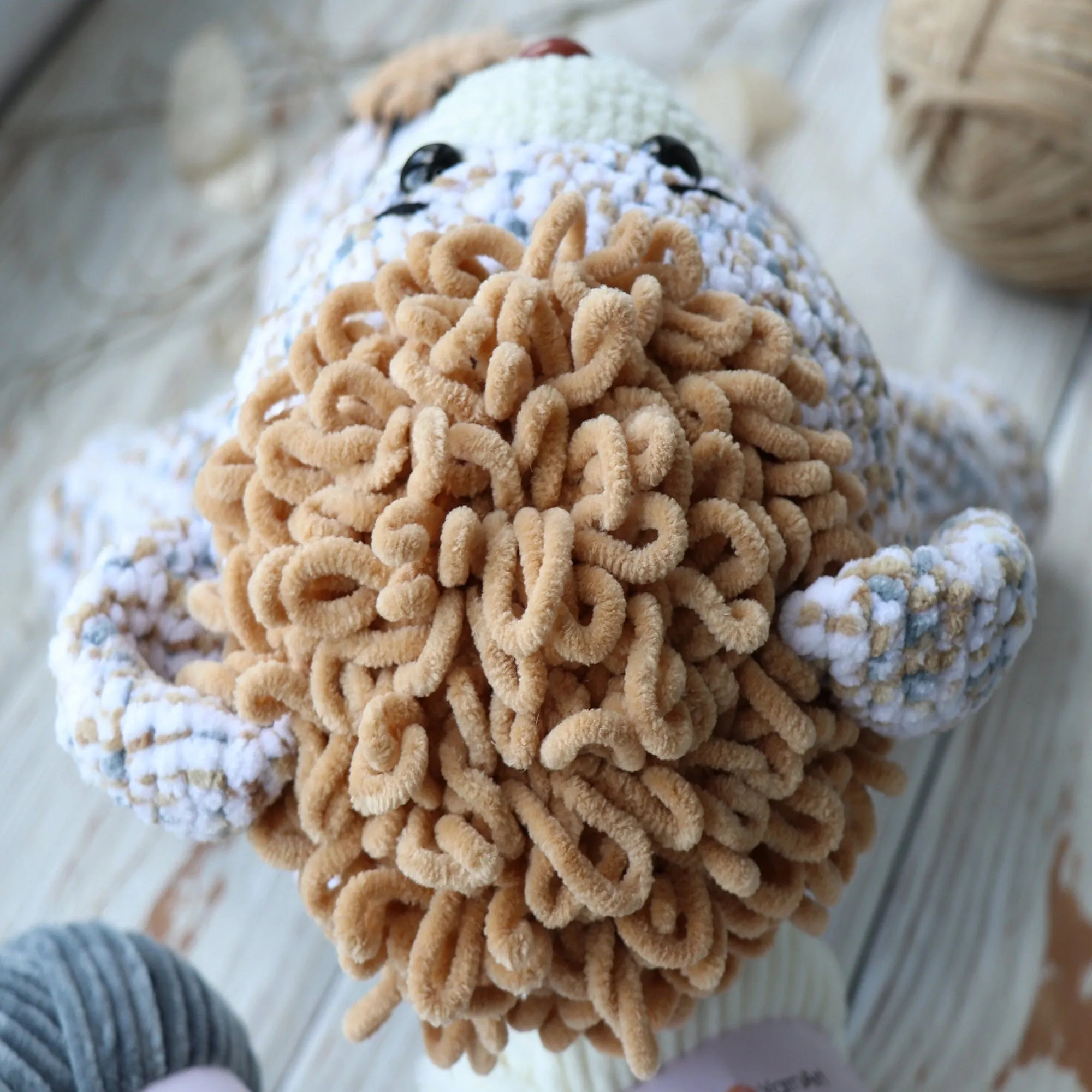 Crochet Teddy Bear pattern, US standard terms, Skill level beginner