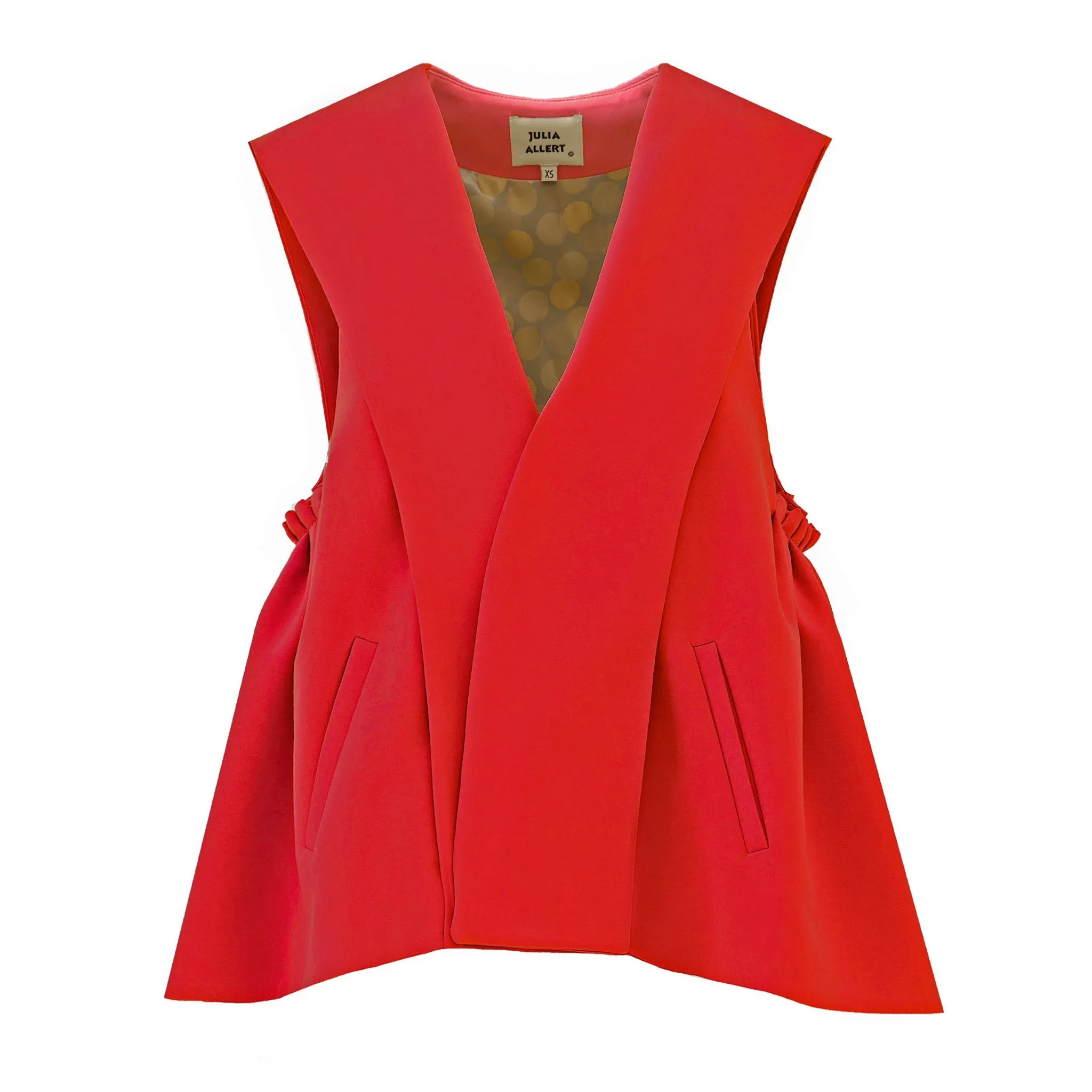 Designer Blazer Vest Red