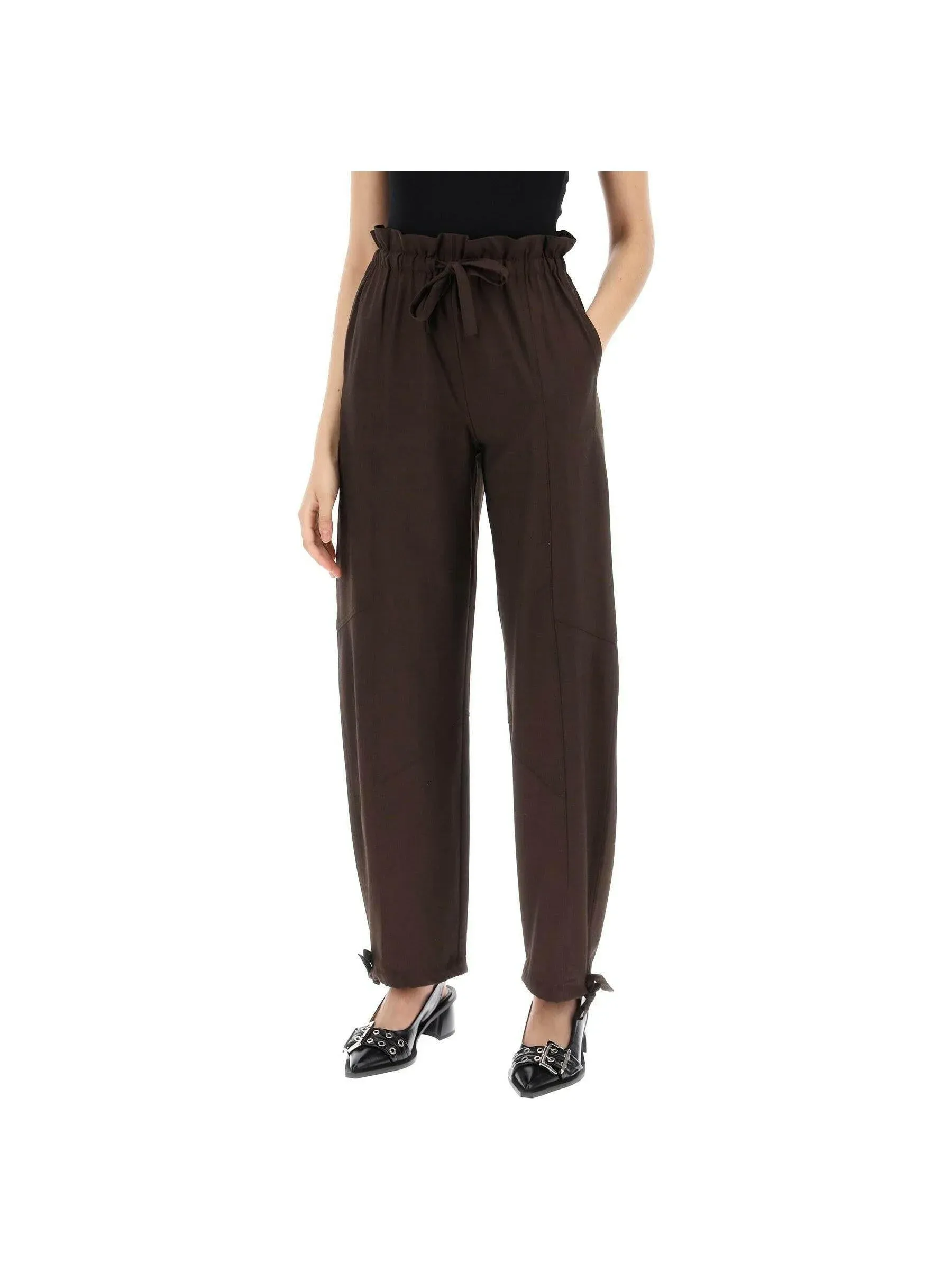 Drapey Melange Elasticated Trousers