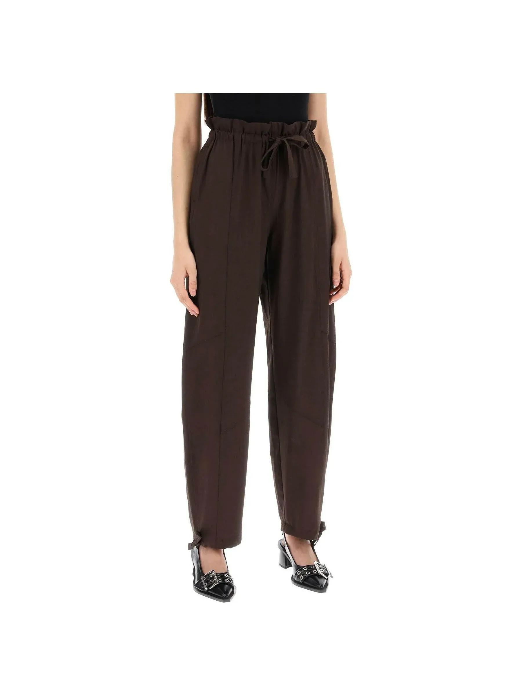 Drapey Melange Elasticated Trousers