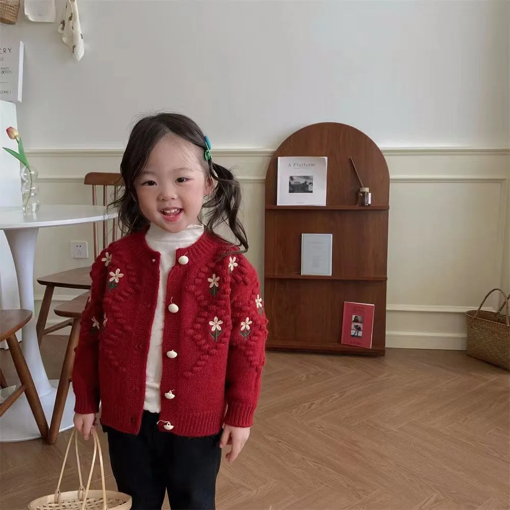 Ella Flower Knitted Cardigan