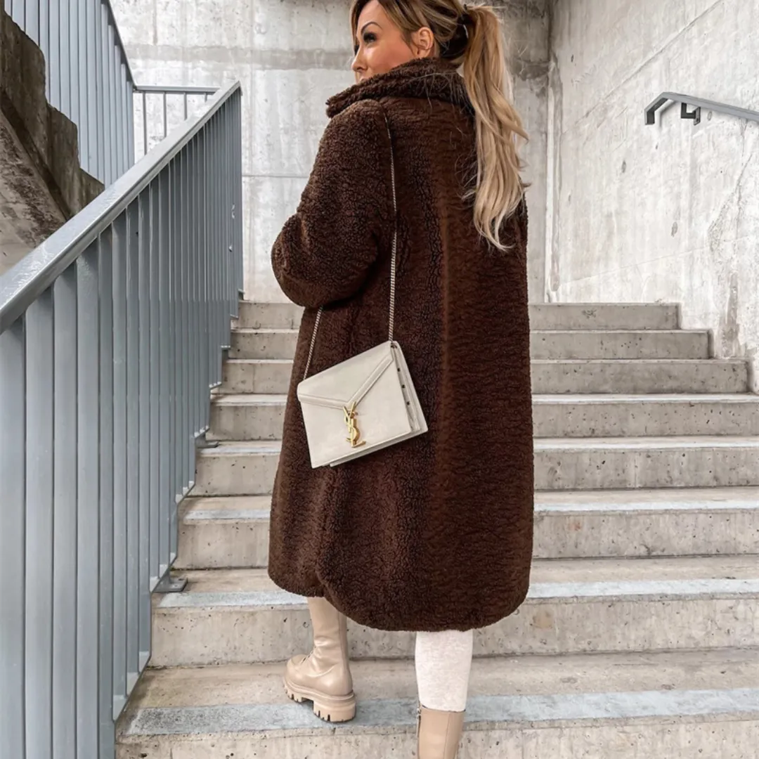 Fair Midi Teddy Fleece Coat
