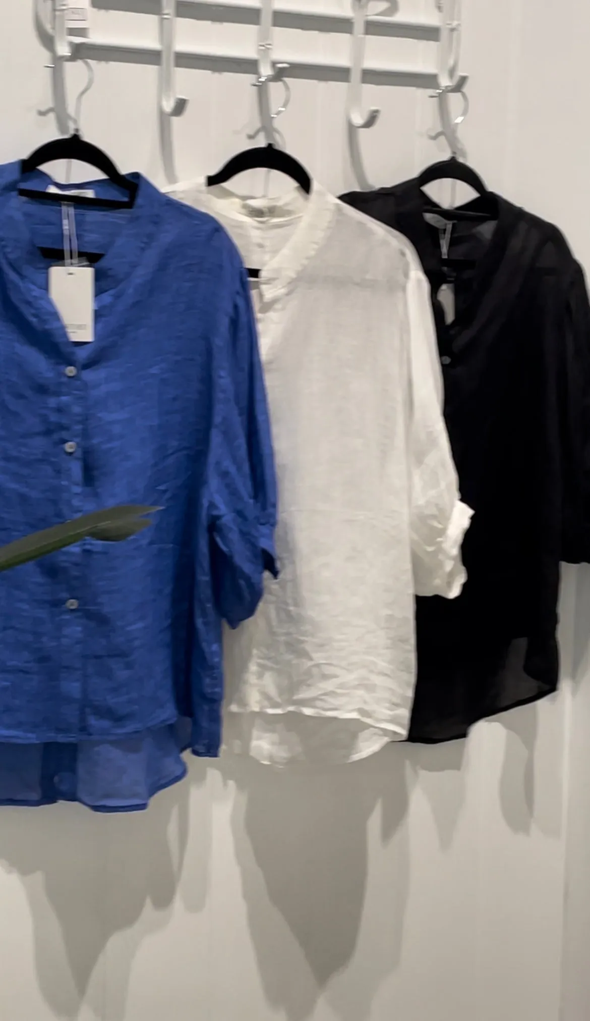 Fine Linen Travel Shirt Top - Cobalt
