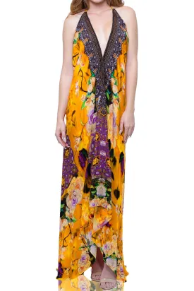 Flower Print Long Dress for Women