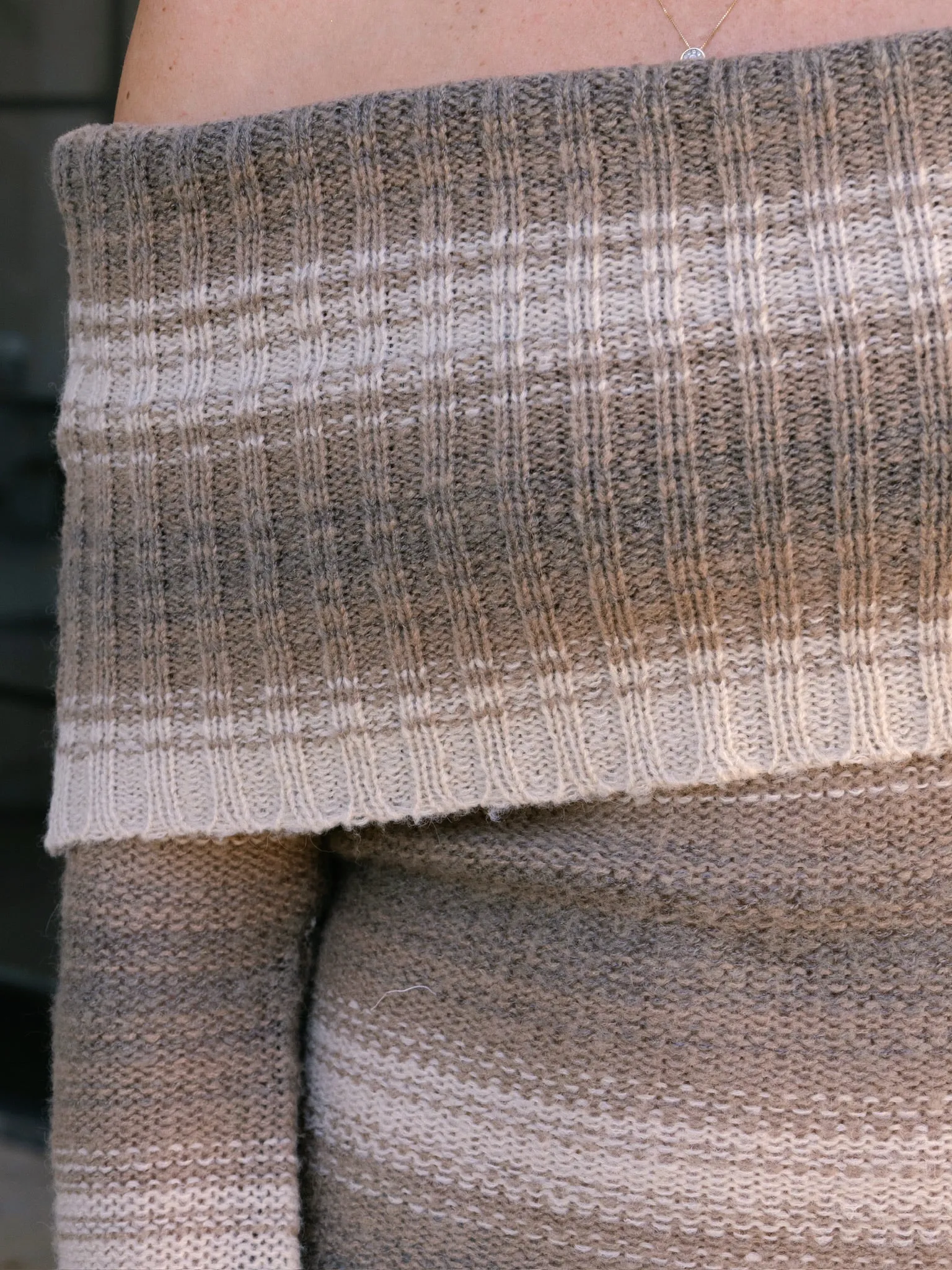 Gabby Beige Gradient Sweater Dress