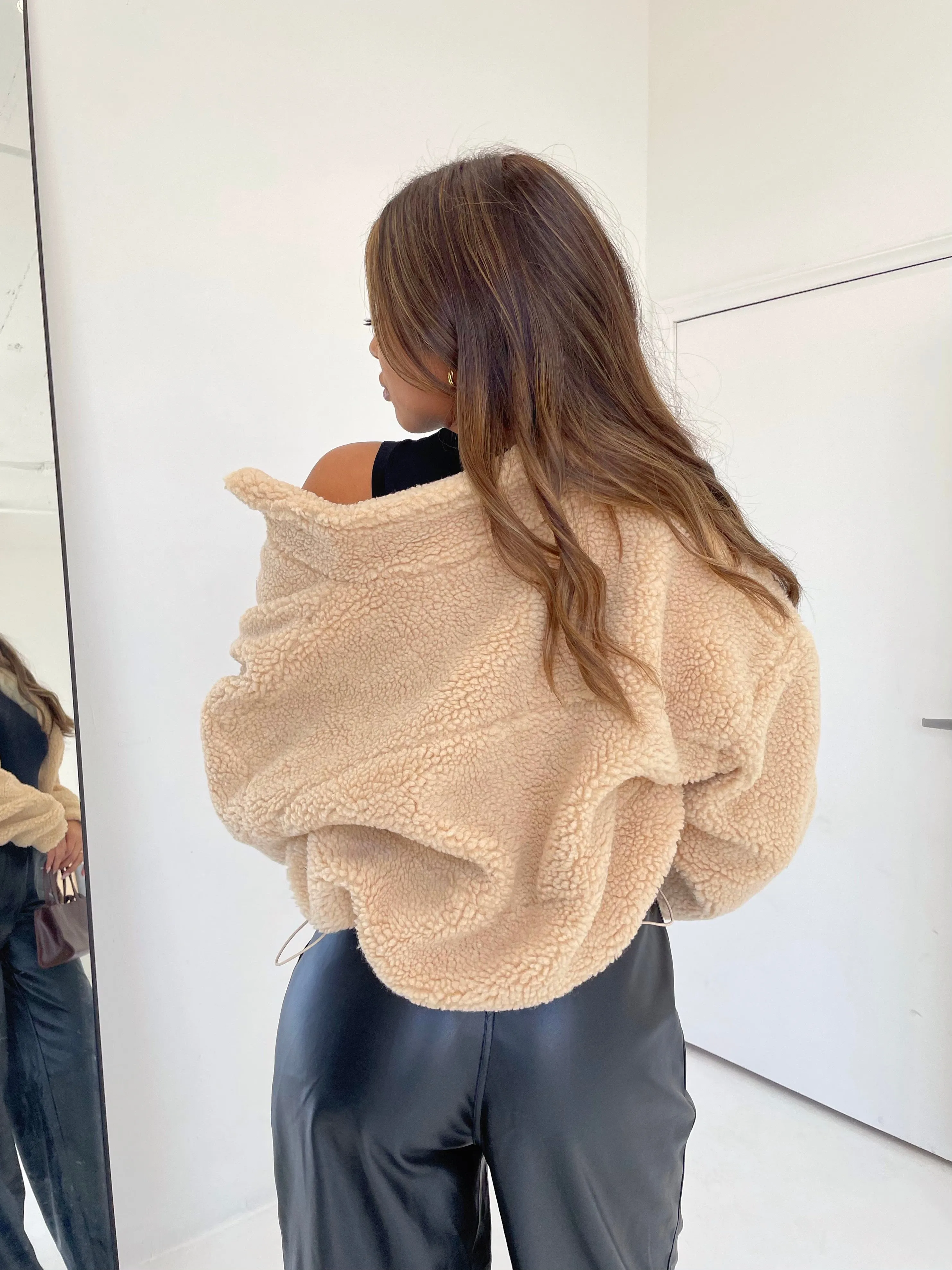 gia teddy coat (BEIGE)