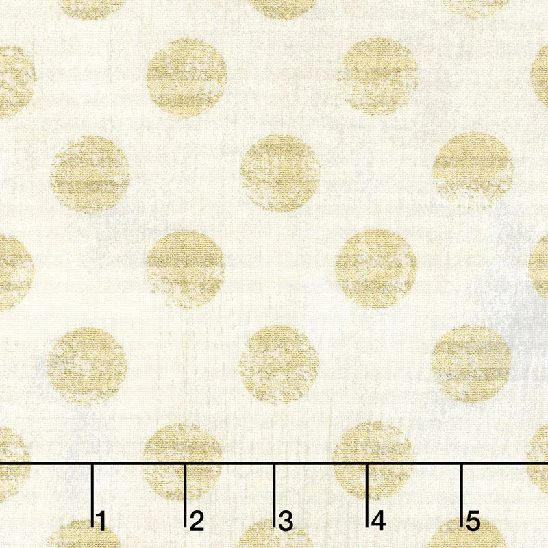 Grunge Hits the Spot - Crème Metallic Yardage