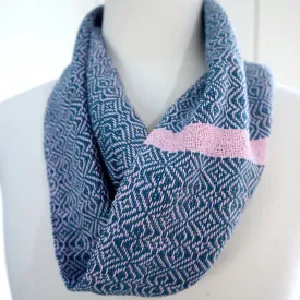 Handwoven Infinity Scarf - Cravat - Blue Fruit Tingles