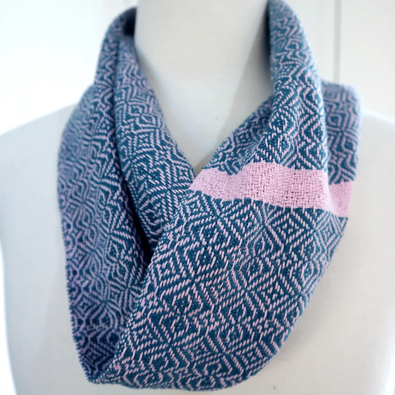 Handwoven Infinity Scarf - Cravat - Blue Fruit Tingles