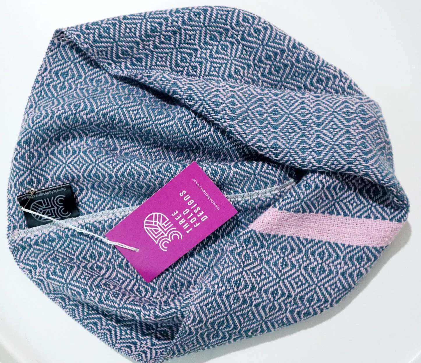 Handwoven Infinity Scarf - Cravat - Blue Fruit Tingles
