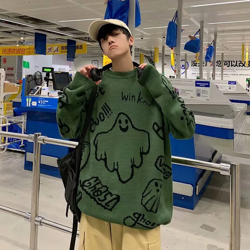 Hip Hop Ghost Pullovers Sweater - Stay Spooky and Stylish 👻🎤
