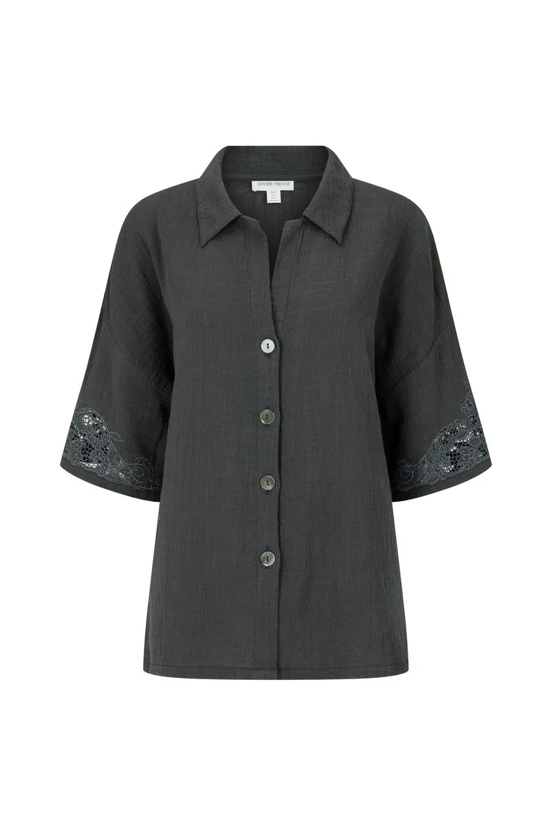 IN HARMONY COTTON SHIRT - CHARCOAL