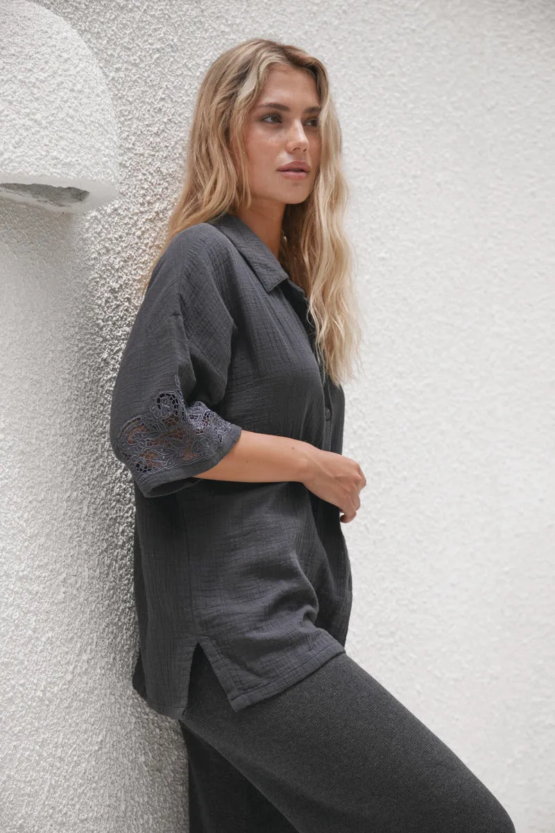 IN HARMONY COTTON SHIRT - CHARCOAL