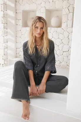 IN HARMONY COTTON SHIRT - CHARCOAL