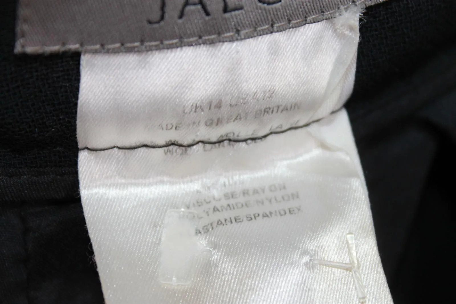 JAEGER Ladies Black Wide-Leg Dress Trousers EU42 UK14