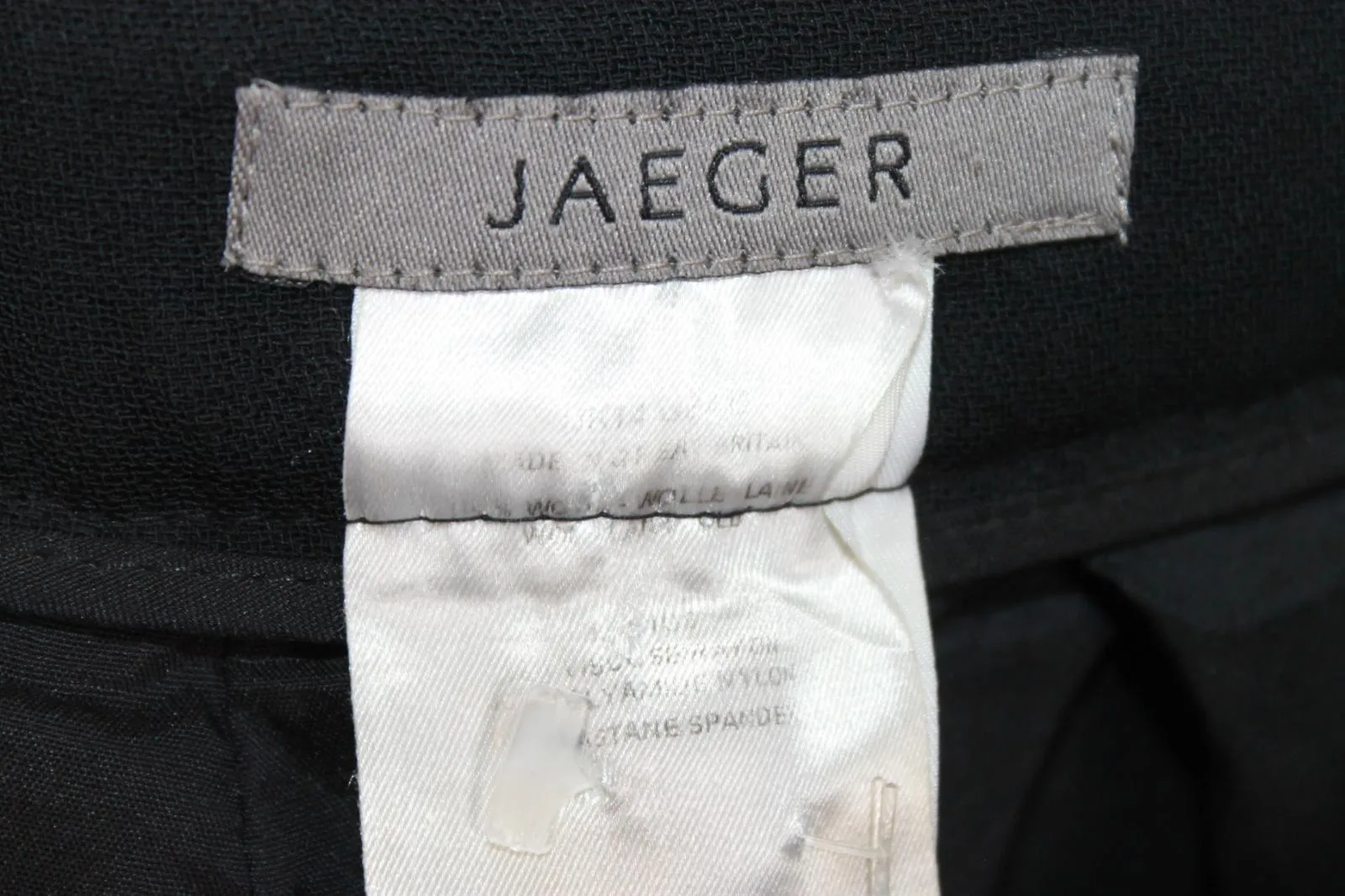 JAEGER Ladies Black Wide-Leg Dress Trousers EU42 UK14