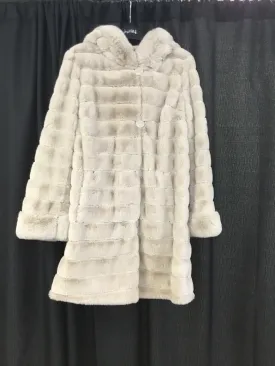 Joseph Ribkoff Faux Fur Reversible Coat Champagne 214913R
