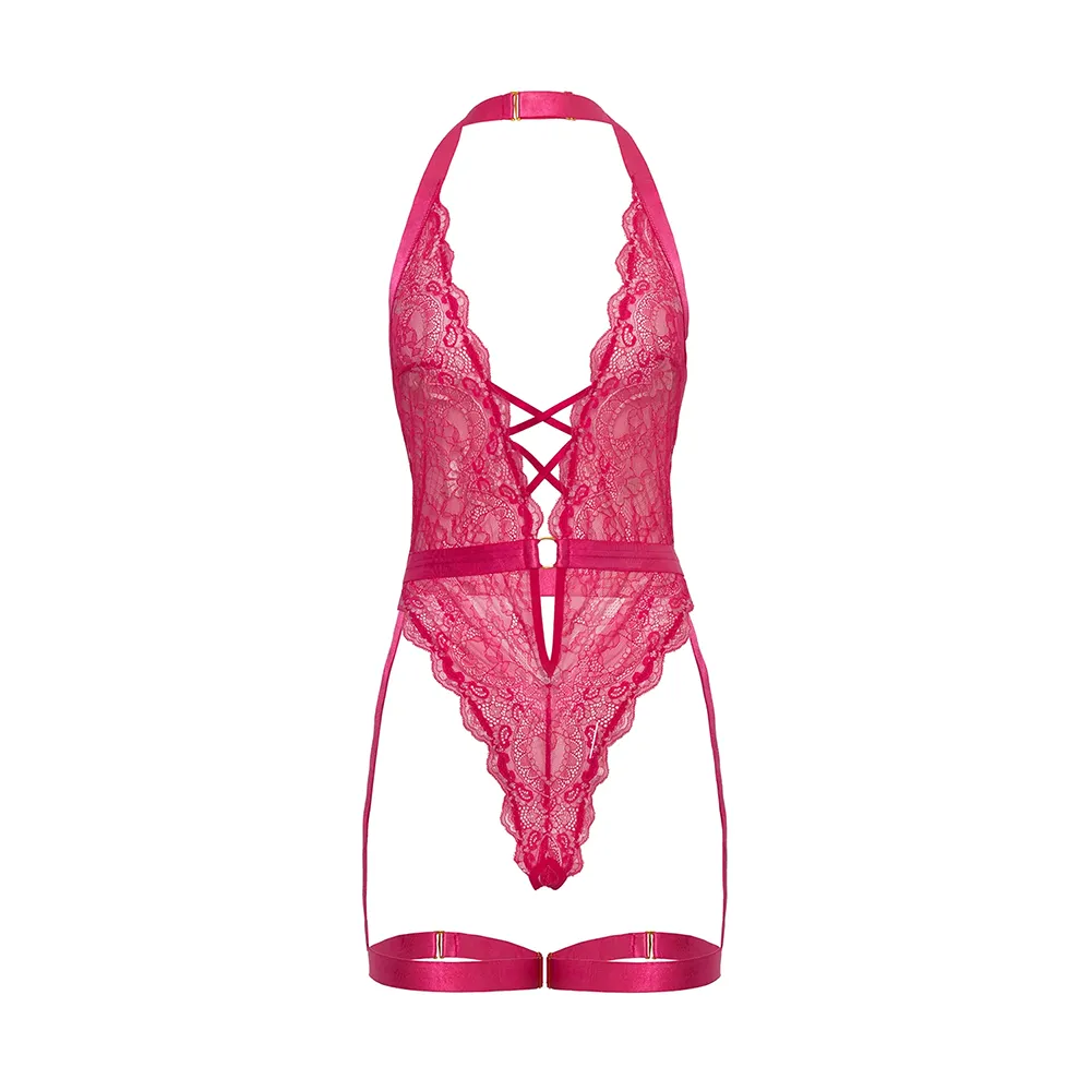 Kahlia Lace Teddy Pink