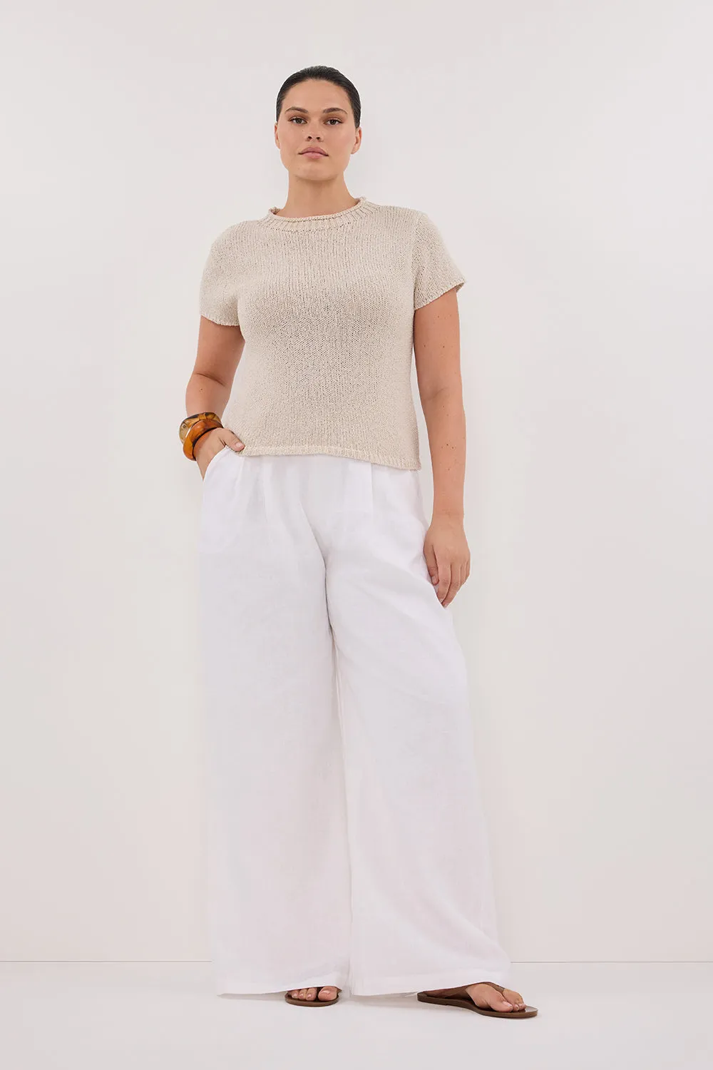 LEO CHALK KNIT TOP