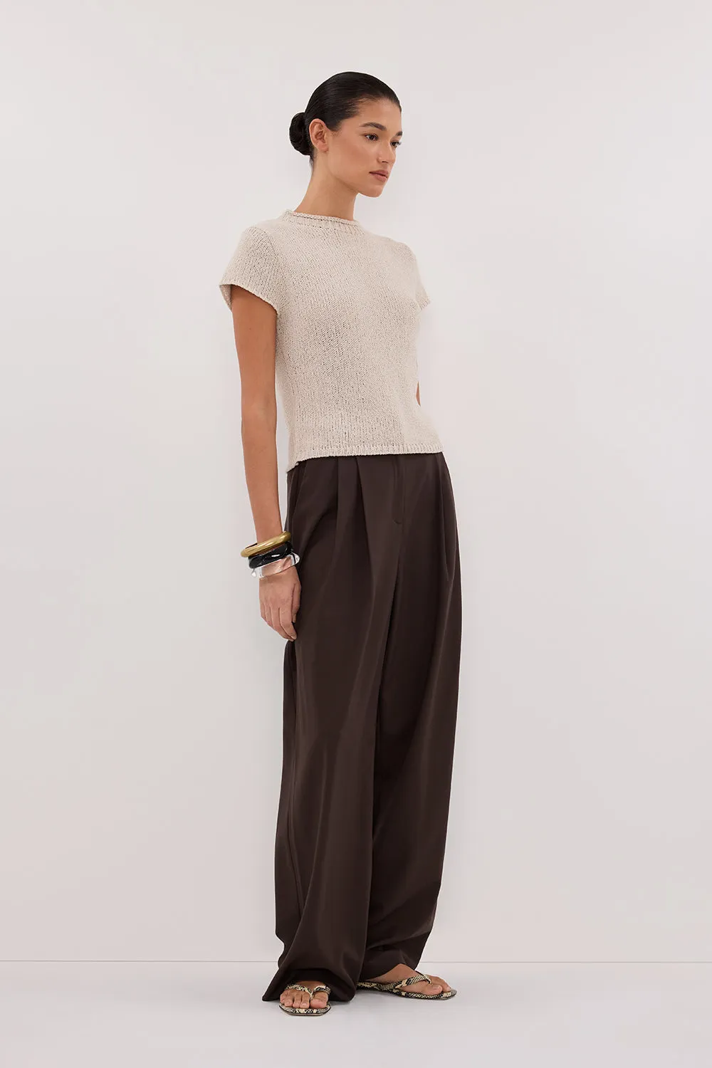 LEO CHALK KNIT TOP