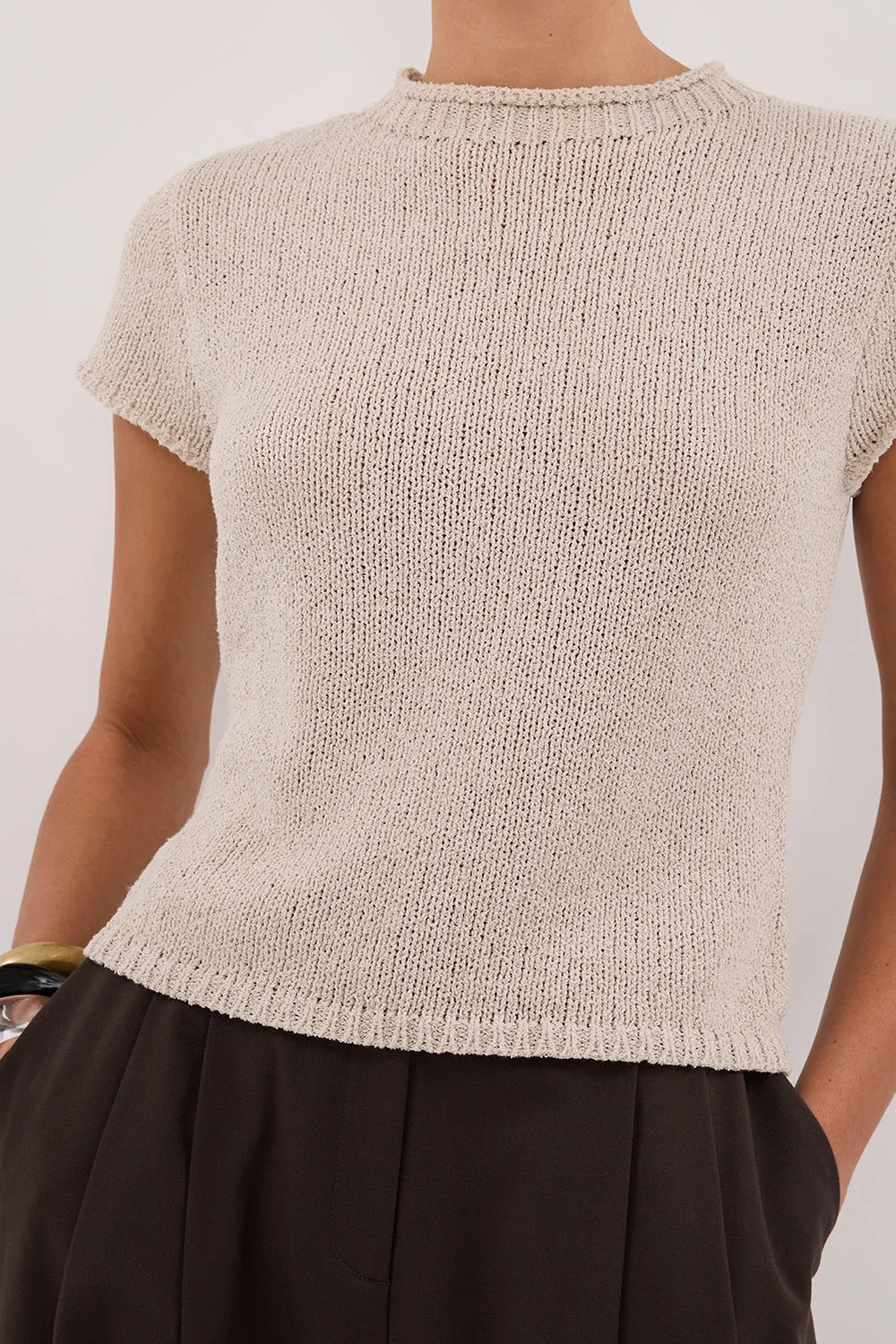 LEO CHALK KNIT TOP