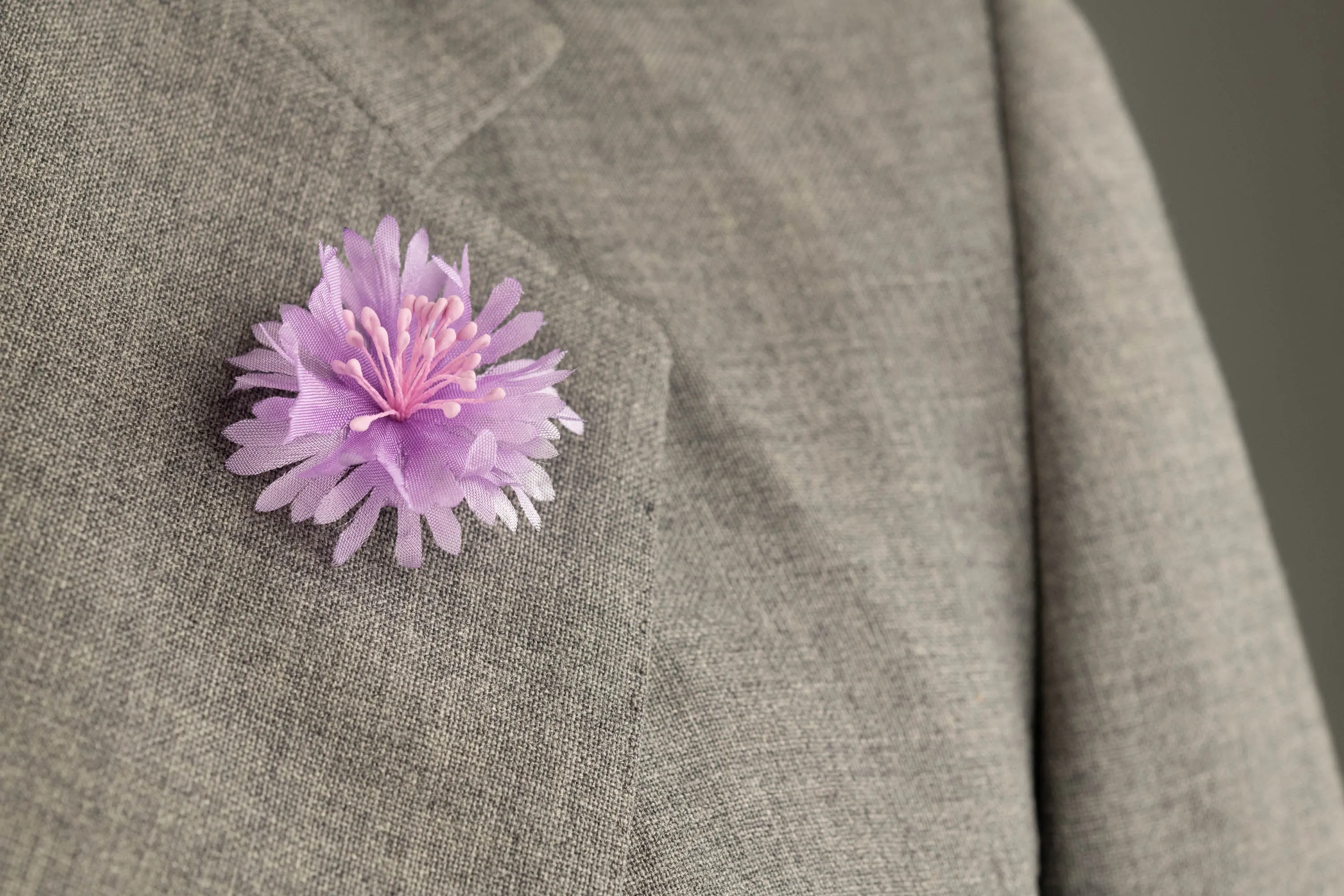 Light Purple Cornflower Boutonnière Flower