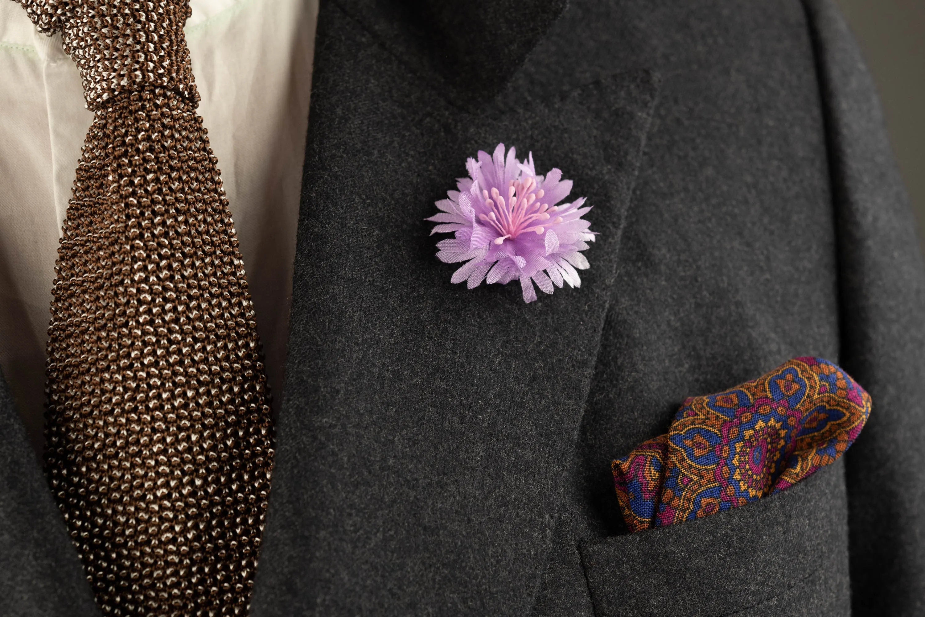 Light Purple Cornflower Boutonnière Flower