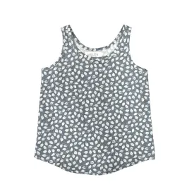 Linen Top, Spruce with prints