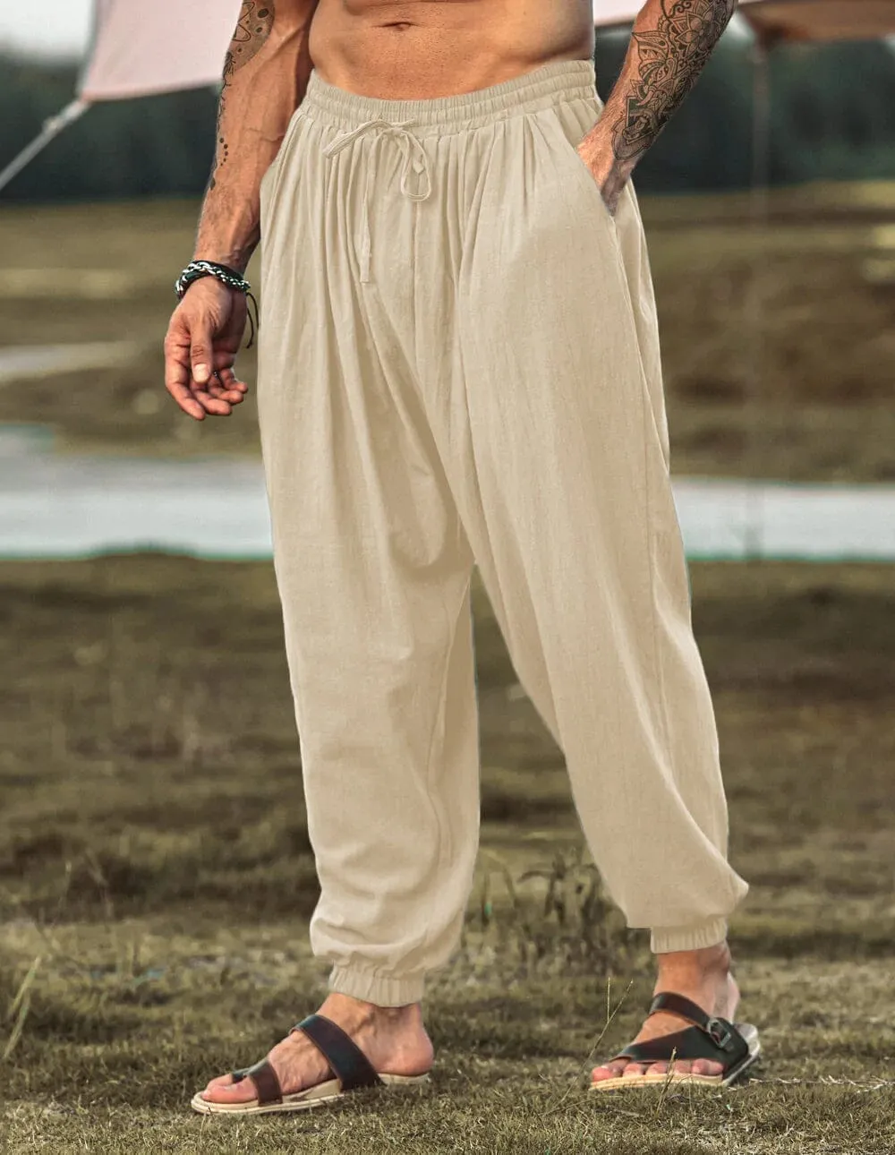 Loose Fit Linen Style Hippie Pants (US Only)