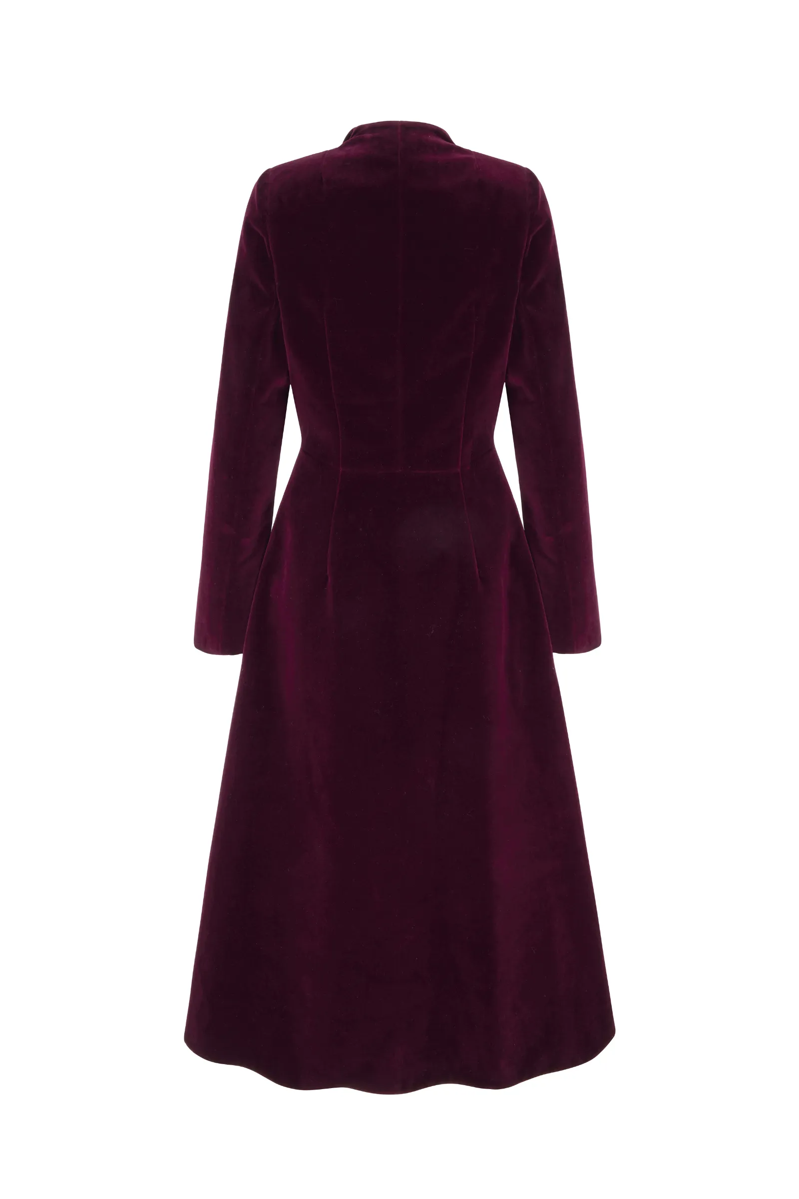 Louisa Coat Dress Sustainable Plum Velvet