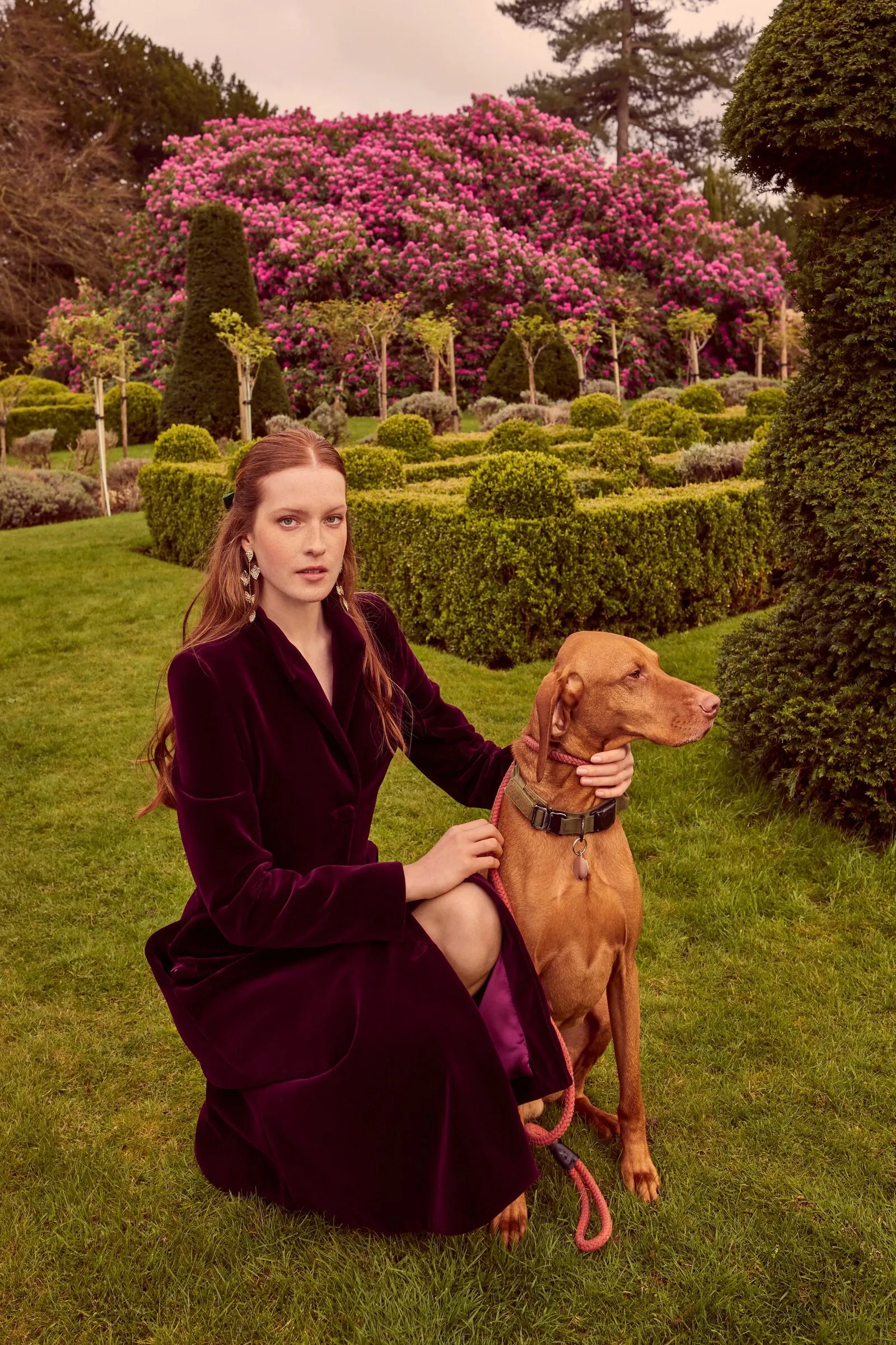 Louisa Coat Dress Sustainable Plum Velvet