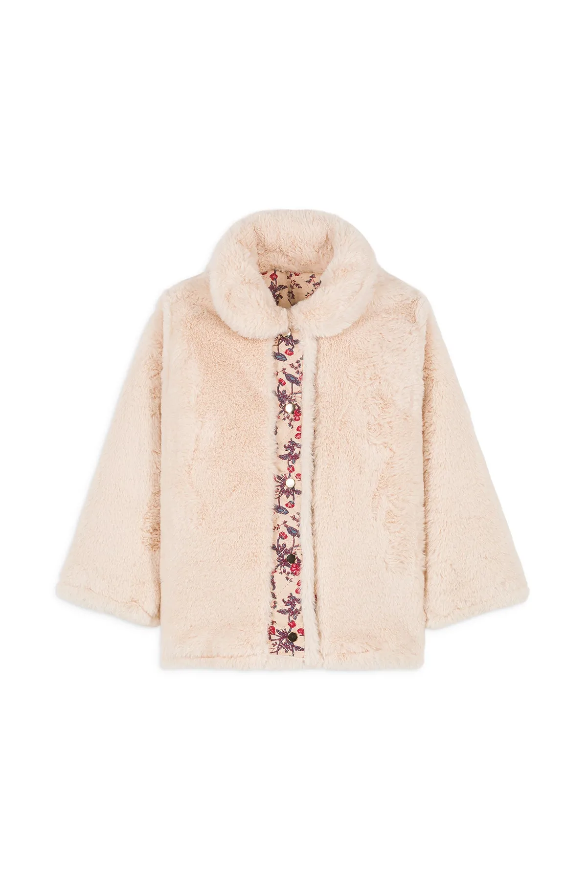 Louise Misha Dalila Coat - Midnight Star Garden - Cream Poppies
