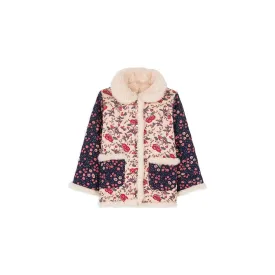 Louise Misha Dalila Coat - Midnight Star Garden - Cream Poppies