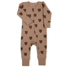 Makemake Organics - Two-Way Zipper Romper - Wild Bear